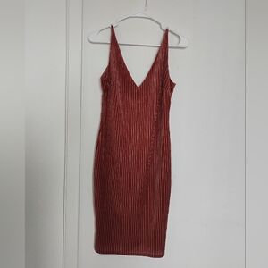 Forever 21 Rust V-Neck Midi Dress